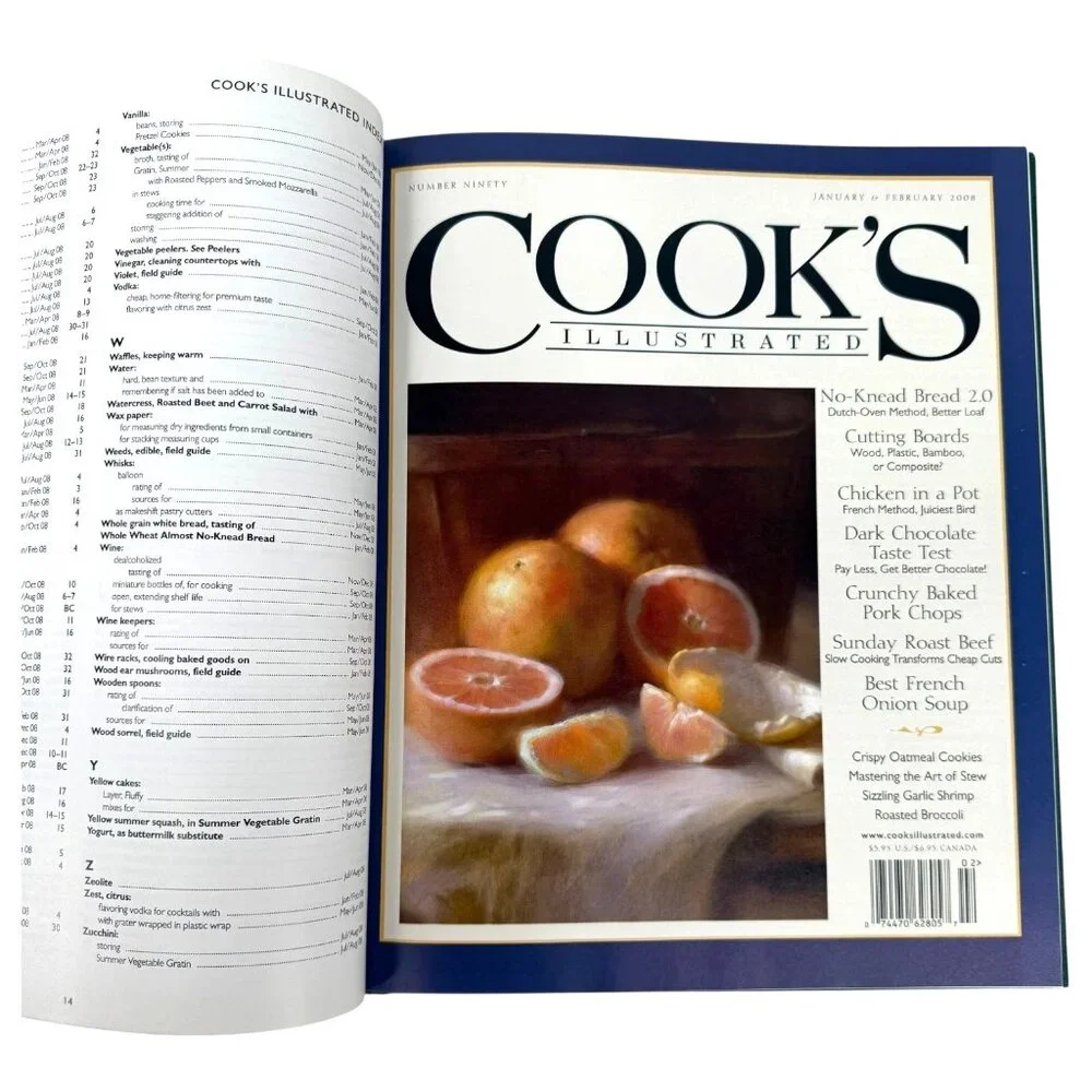 Cooks‎ Illustrated 2008 Annual Cookbook Hardcover Bound Volume Complete Year